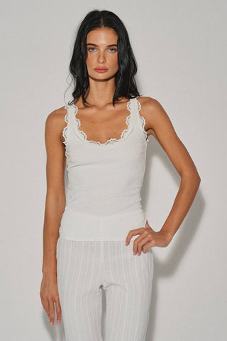 Lila Lace-Trim Tank