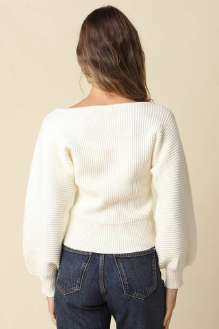 Tessa Ribbed Boat Neck Sweater
