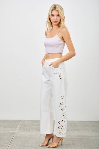 Midnight Garden Cutwork Jeans
