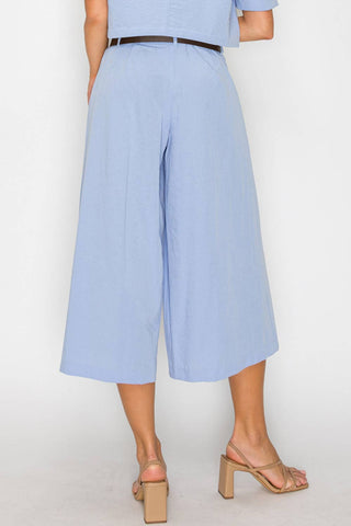 Gwen Pleated Wide Culotte Pants