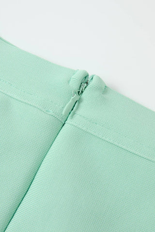 Front Row Pearl Embellished Asymmetric Midi Skirt & Top Set