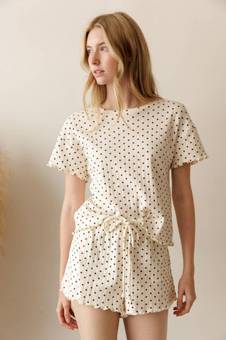 Dolce Notte Polka Dot Lounge Set