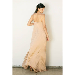 Moonglade Pleated Maxi Column Dress