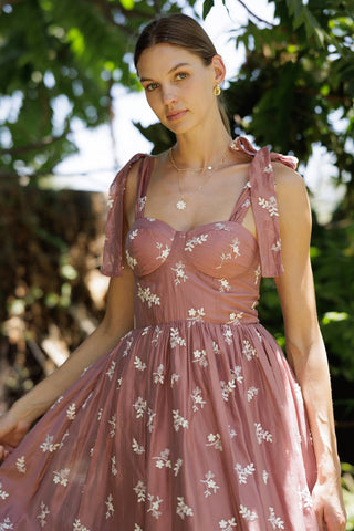 Primrose Vale Embroidered Midi Dress