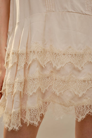 Scallop Lace Slip Dress