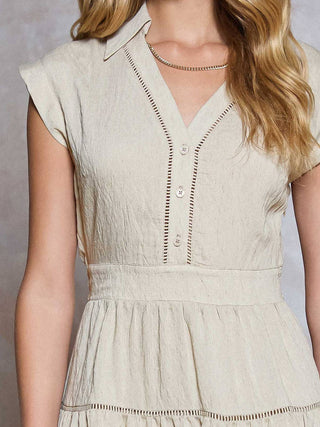 Cap Sleeve Tiered Mini Dress
