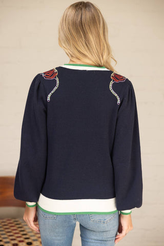 Tigre Lumière Embroidered Sweater