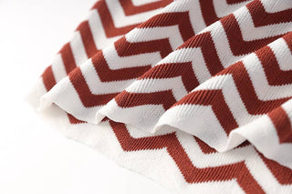 Gradient Wave Stripe Knit Midi Bodycon Dress Women