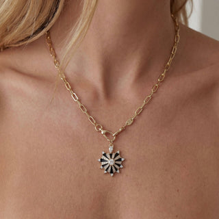 Twin Flame Heart Charm Holder Necklace - 18k gold filled chain