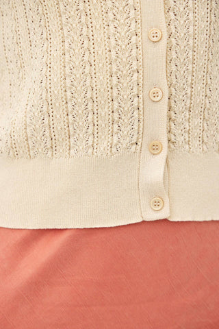 Willow Pointelle Cardigan Sweater