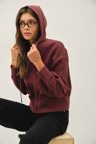 Mercer Ribbed Knit Hoodie Jacket