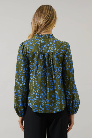 Solvay Floral Ruffle Top